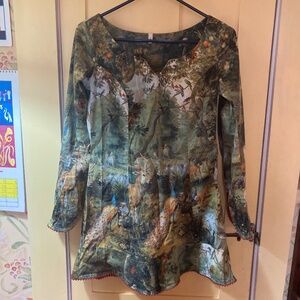 Blutsgeschwister rare painting dress xs small euc